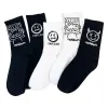 Men's minimalist love socks, cotton black and white socks, ins cartoon cotton hip-hop funny long tube couple socks Item Picture